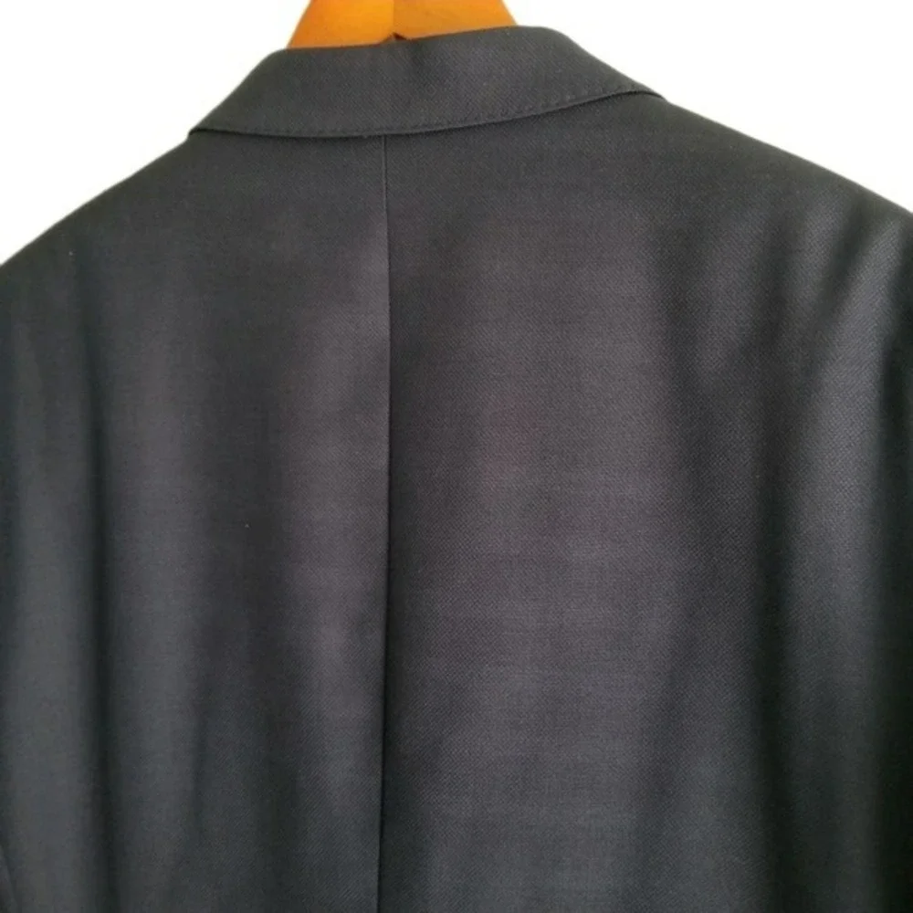 JOSEPH ABBOUD Sport Coat Men's 48 Navy Blue Blazer Jacket Italy 100% Wool